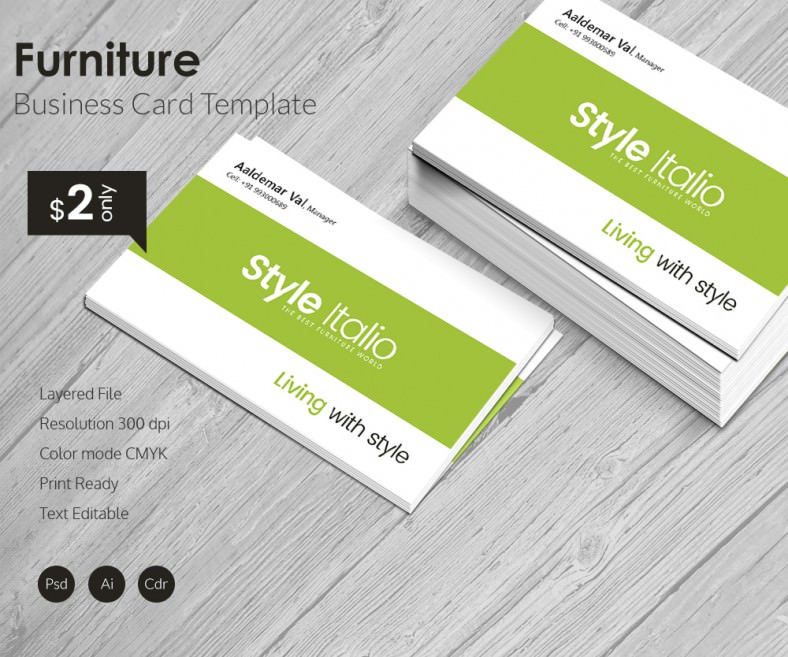 Perfect Furniture Business Card Template