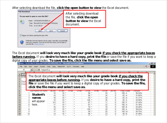 download sheet excel grade Sheet Word, Template PDF Free Grade 24   Excel, Documents