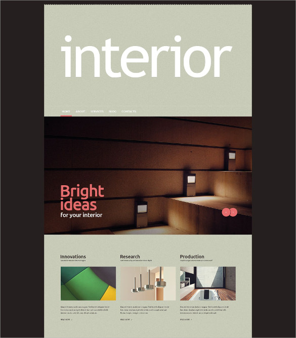 interior design wordpress php theme
