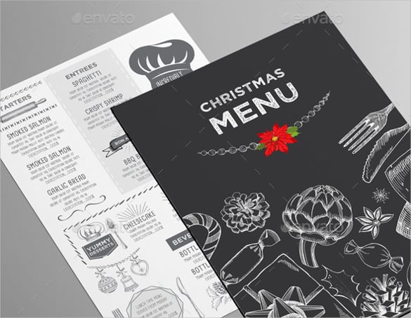 christmas menu restaurant template