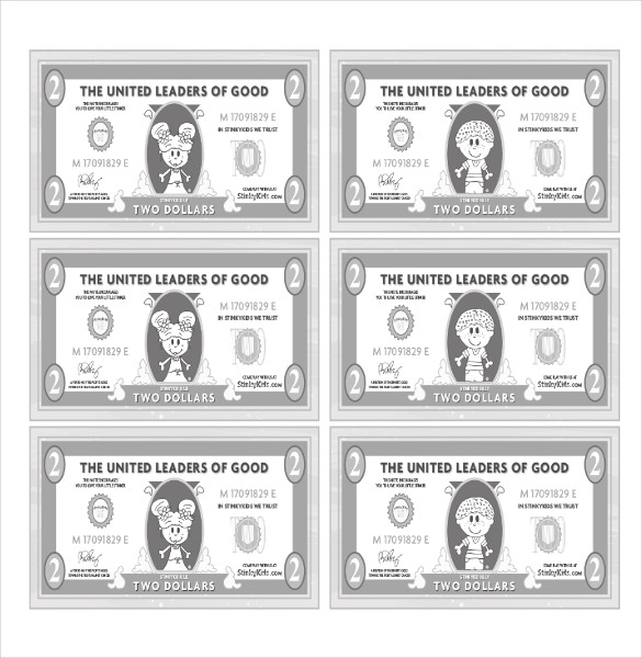 free printable play money for kids