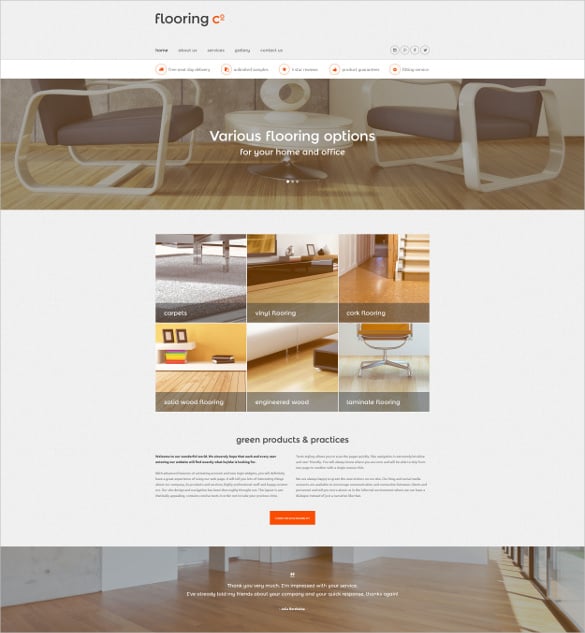 corporate flooring furniture website template