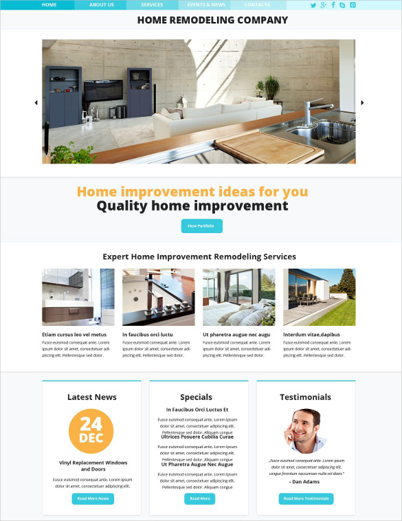 home furniture responsive website template