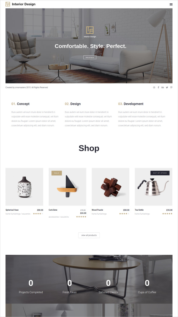 interior design furniture wp website theme
