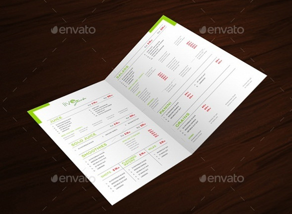 restaurant or bar menu template download