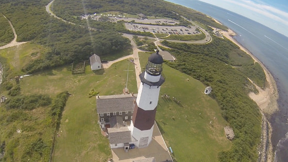 light house tower drone photo