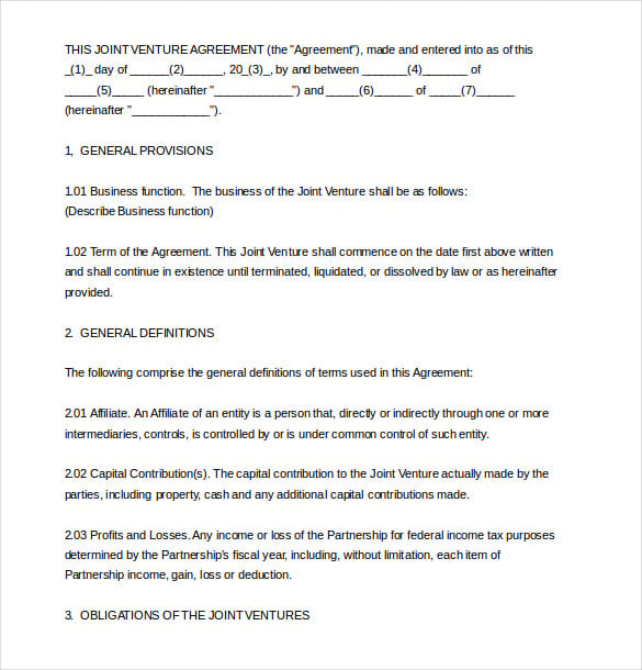 free-joint-venture-agreement-template