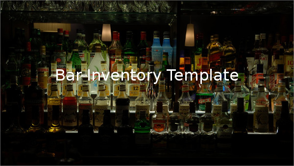 bar inventory template