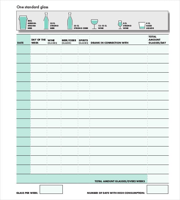 alcohol inventory template in pdf format