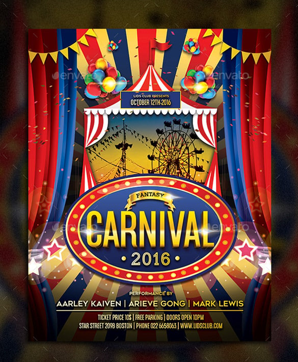 58+ Carnival Flyer Templates PSD, Word, AI, EPS Free & Premium