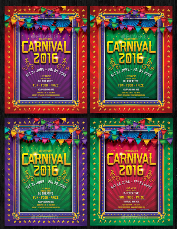 fun carnival flyer template