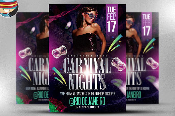 club carnival party flyer template