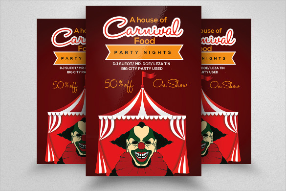 glow carnival flyer template