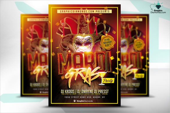 bufon party carnival party flyer template