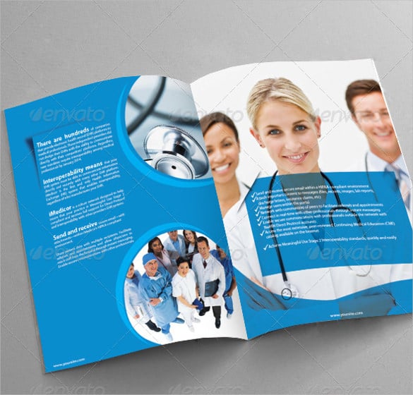 well editable medical brochure template