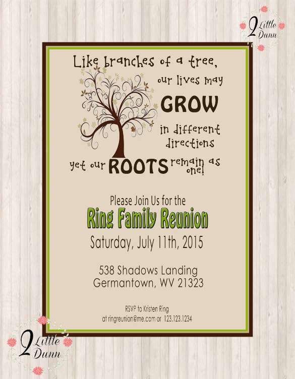 Invitations For Family Reunion Template 1