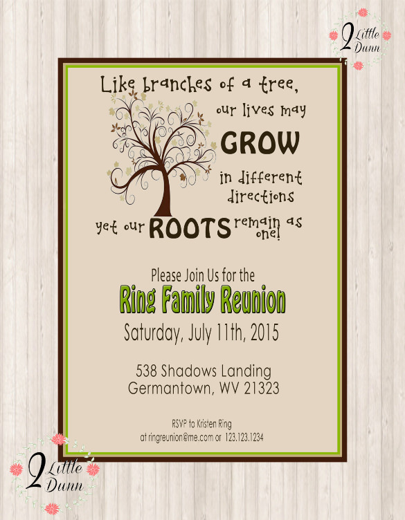 35 Family Reunion Invitation Templates PSD Vector EPS PNG