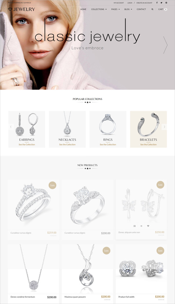 jewelry ecommerce responsive html5 template