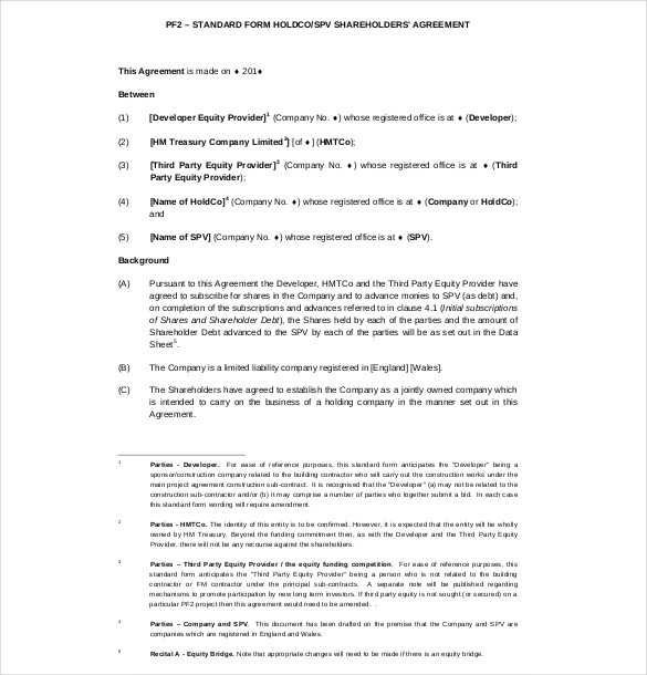 18+ Shareholder Agreement Templates - Free Word, PDF Format Download