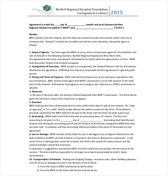 16+ Consignment Agreement Templates Word, PDF, Pages