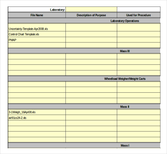 software management inventory template