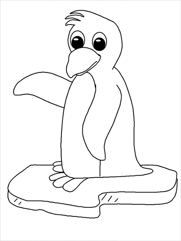 printable penguin coloring page