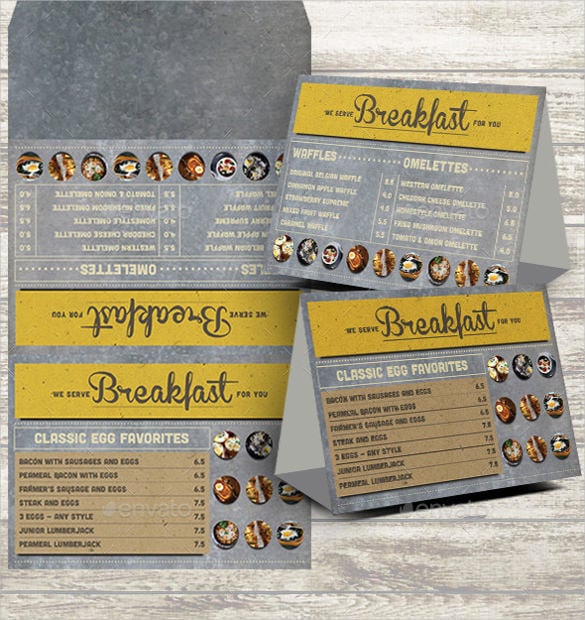 rustic breakfast menu template download