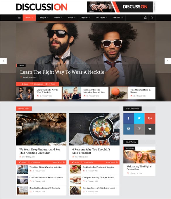discussion – a powerful news magazine blog theme
