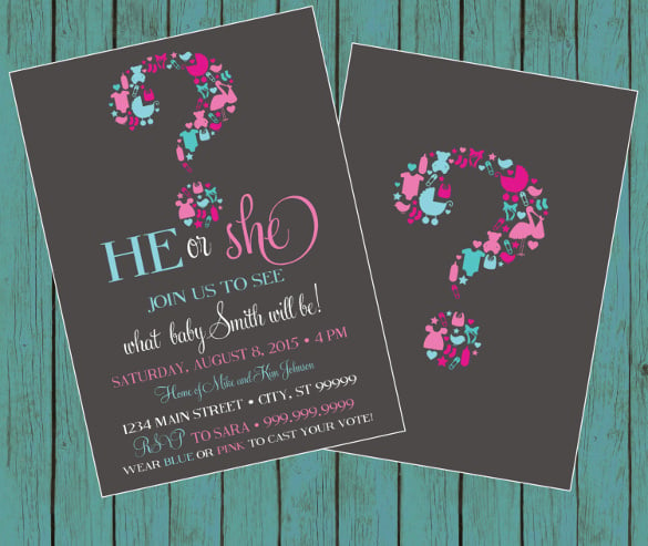 gender reveal party invitation template download
