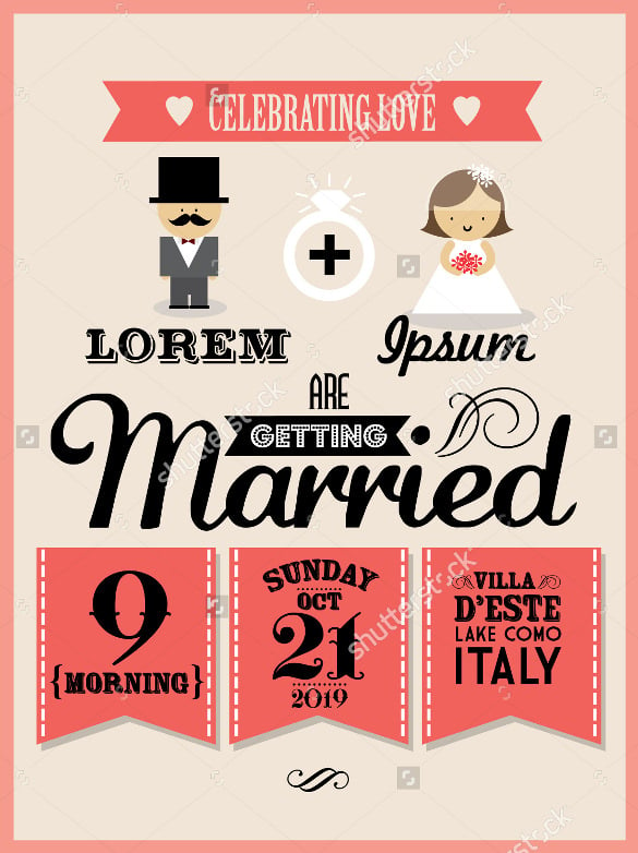 vector illustrator wedding invitation card template
