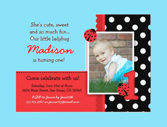 first birthday invitation template download