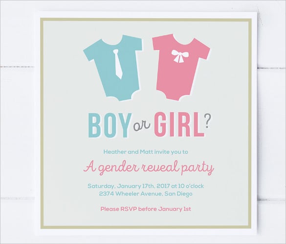 gender reveal party invitation download
