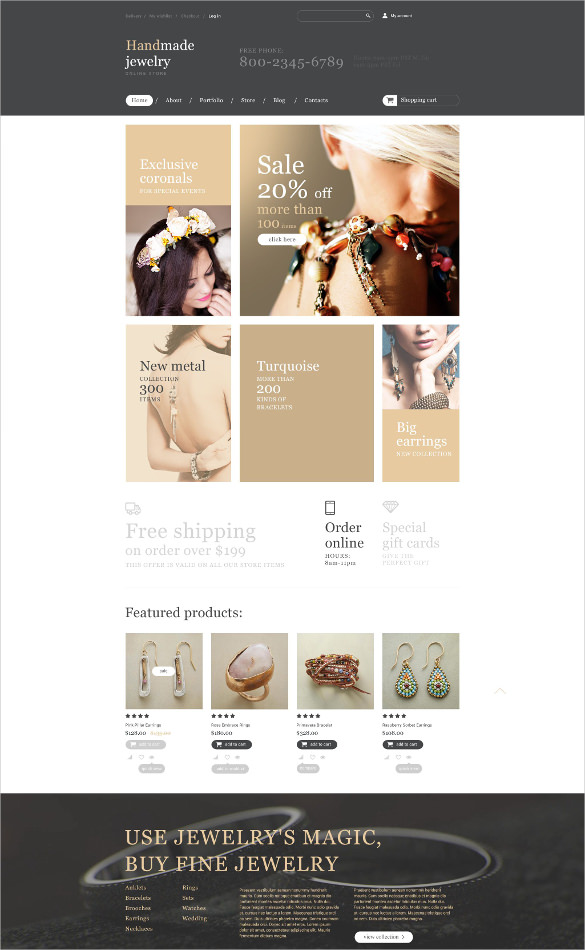 13+ Jewelry Bootstrap Themes & Templates