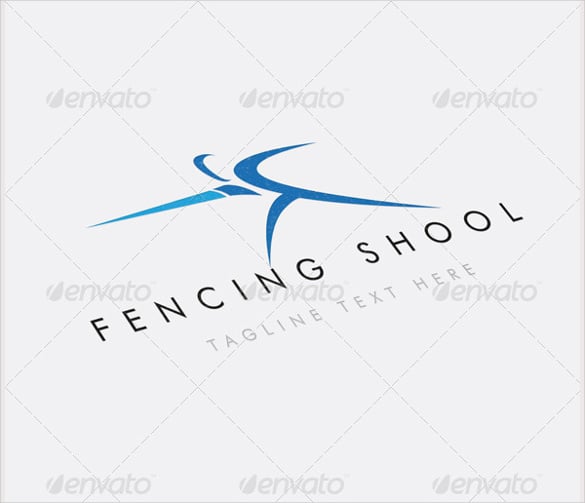 fencing school logo template