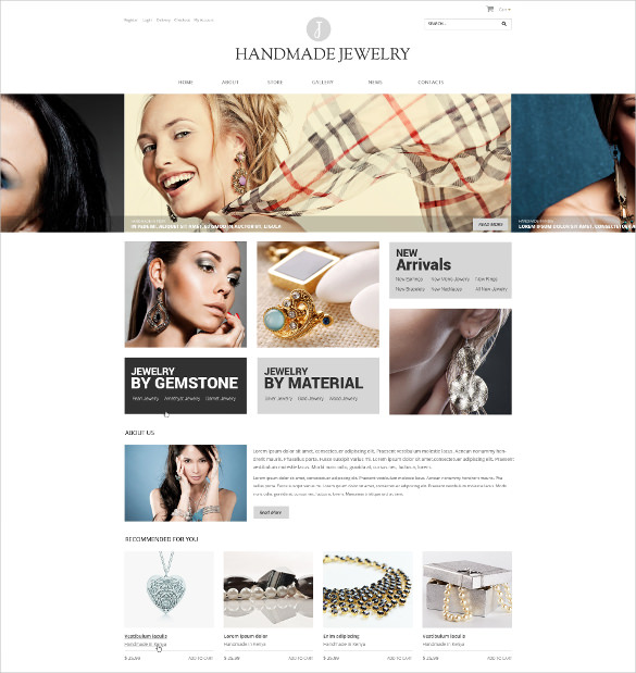 13+ Jewelry Bootstrap Themes & Templates