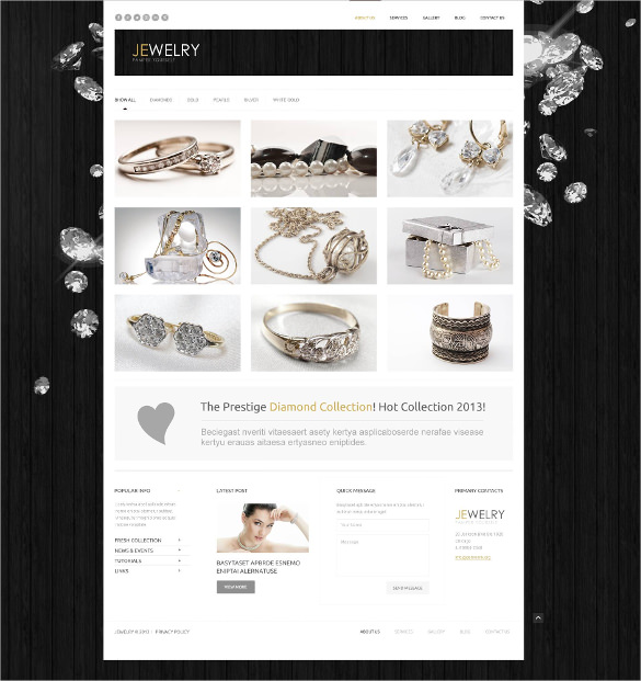 13+ Jewelry Bootstrap Themes & Templates | Free & Premium Templates