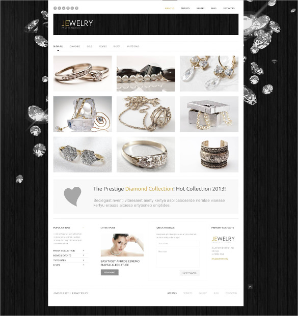 13+ Jewelry Bootstrap Themes & Templates