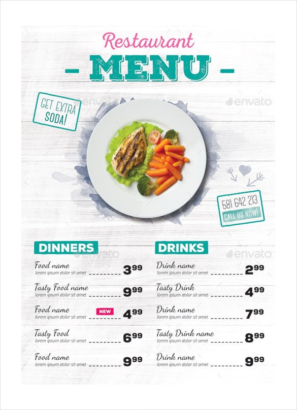 Restaurant Menu 25 Free Templates In PSD Word Pages