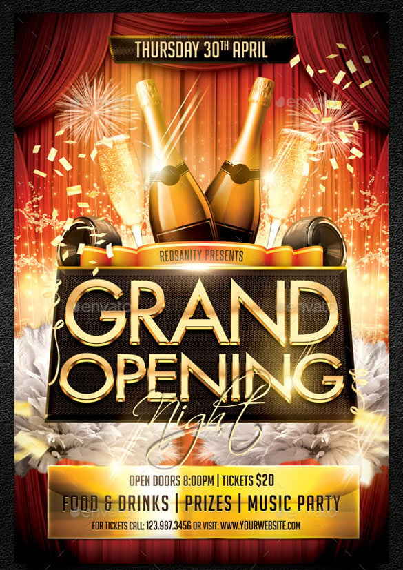 party grand opening flyer template