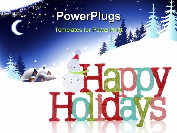 happy holiday powerpoint template
