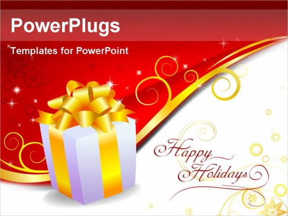 holiday gift powerpoint templae