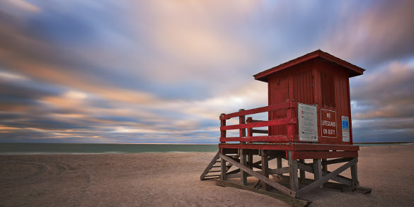 wodden stall at beach still life photograph