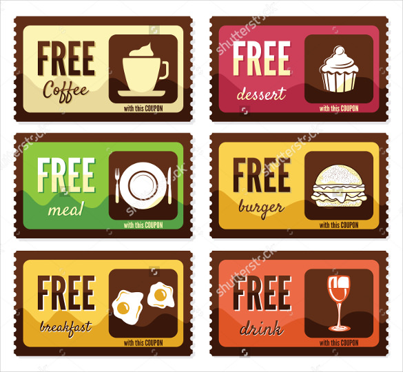 free coffe coupon design template download