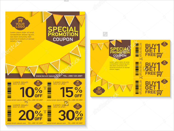 promotional coupon design template download