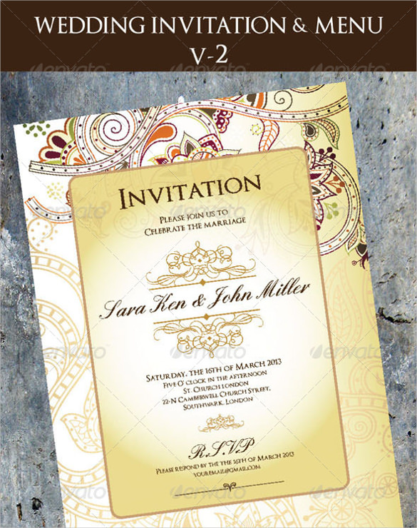 43+ Wedding Menu Templates - Free Sample, Example Format Download!