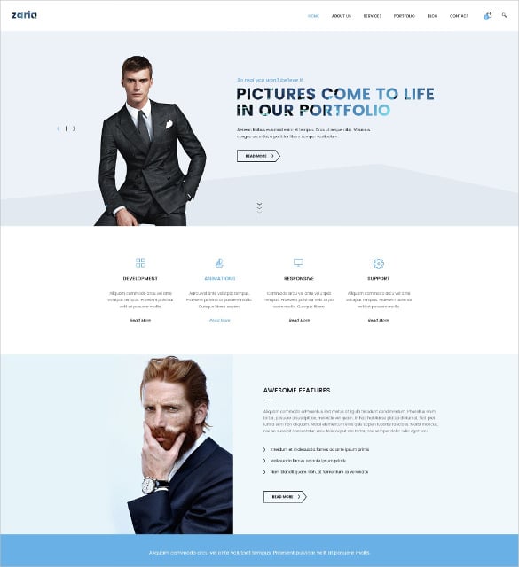 zaria – business consulting html5 css3 template