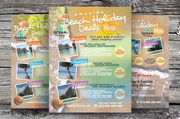 perfect holiday travel flyer template