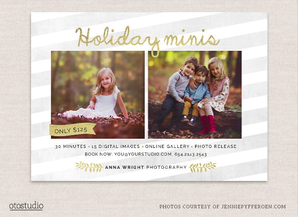 mini session holiday flyer template