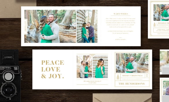 beautiful holiday card trifold template