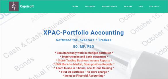 xpac portfolio accounting investing software tool